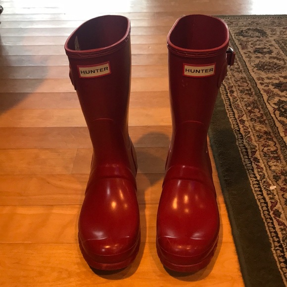 Short Red Hunter Boots
